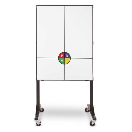 United Visual Products Sliding Door Wood Corkboard, 60"x36", Waln, UV9004OCS-WALNUT-COBACC UV9004OCS-WALNUT-COBACC